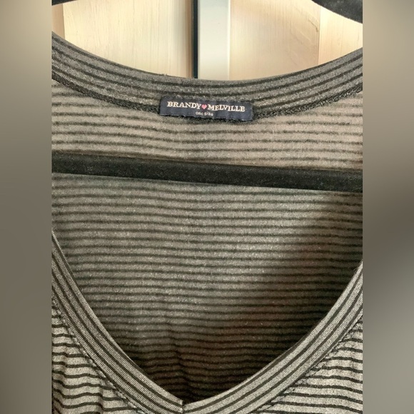 Brandy Melville Striped Long Sleeve Shirt - Picture 2 of 5